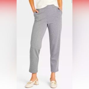 NWT MARC NEW YORK Heather Gray Ankle Length Pull-On Pants Sz M Amazing Stretch!!